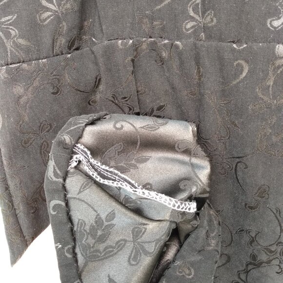 Amish Mennonite Cape Dress 36"B 30"W FORMAL Handmade Black Reverse Satin Party - Picture 5 of 7